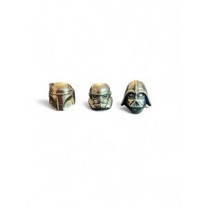 Star‎ Wars Rings Set Boba Fett Helmet Imperial Stormtrooper Darth Vader Helmet